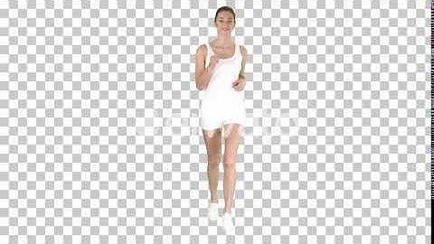 Beautiful woman running, Alpha Channel | Stock Footage - Envato elements