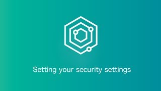 Setting your security questions