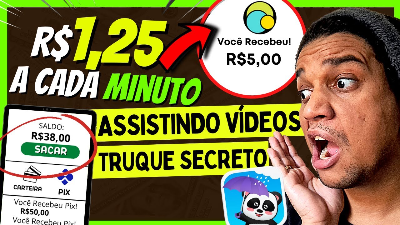 ✅🤑A Cada Vídeo [R$1,25] COMO GANHAR DINHEIRO ASSISTINDO VIDEOS DO YOUTUBE APP PAGANDO DE VERDADE PIX