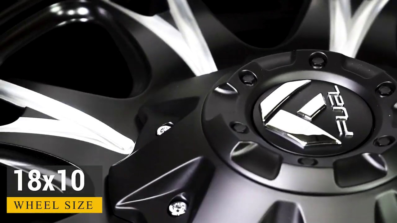 FUEL THROTTLE D513 MATTE BLACK & MILLED, 18x10 YouTube