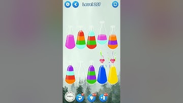 Water Sort Puzzle Game Level 207 #watersortpuzzle #watersortgame #mobilegame #colorpuzzle #games