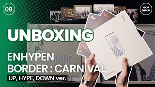 ENHYPEN Border Carnival Album UNBOXING 엔하이픈 앨범 언박싱(UP, HYPE, DOWN Ver.)