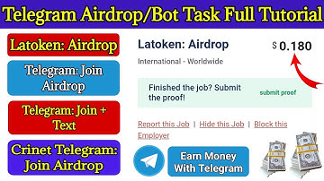 How To Complete Join Telegram Airdrop/Bot Task & Earn Money On Picoworkers