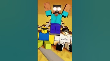 When Noob gets muscle from running on rails ☠️ #robloxmemes #robloxanimation