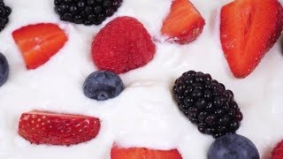 Assorted Berries with Yogurt | Stock Footage - Videohive