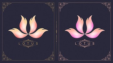 Elegant Logo Design (Lotus) - Affinity Designer