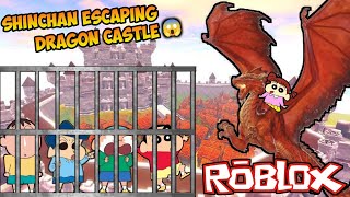 Shinchan bo masao kazama trying to escape dragon castle 😱 | roblox games | shinchan playing roblox 😂 screenshot 3