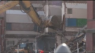 Demolition work underway at MGM site; crews “biting” into buildings