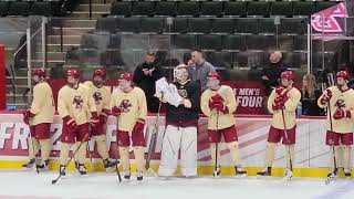 Boston College wraps up Wednesday practices at the 2024 NCAA Men's Frozen Four