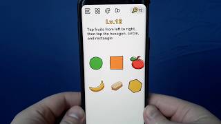 Brain Out Tap fruits from left to right then tap the hexagon circle and rectangle screenshot 2