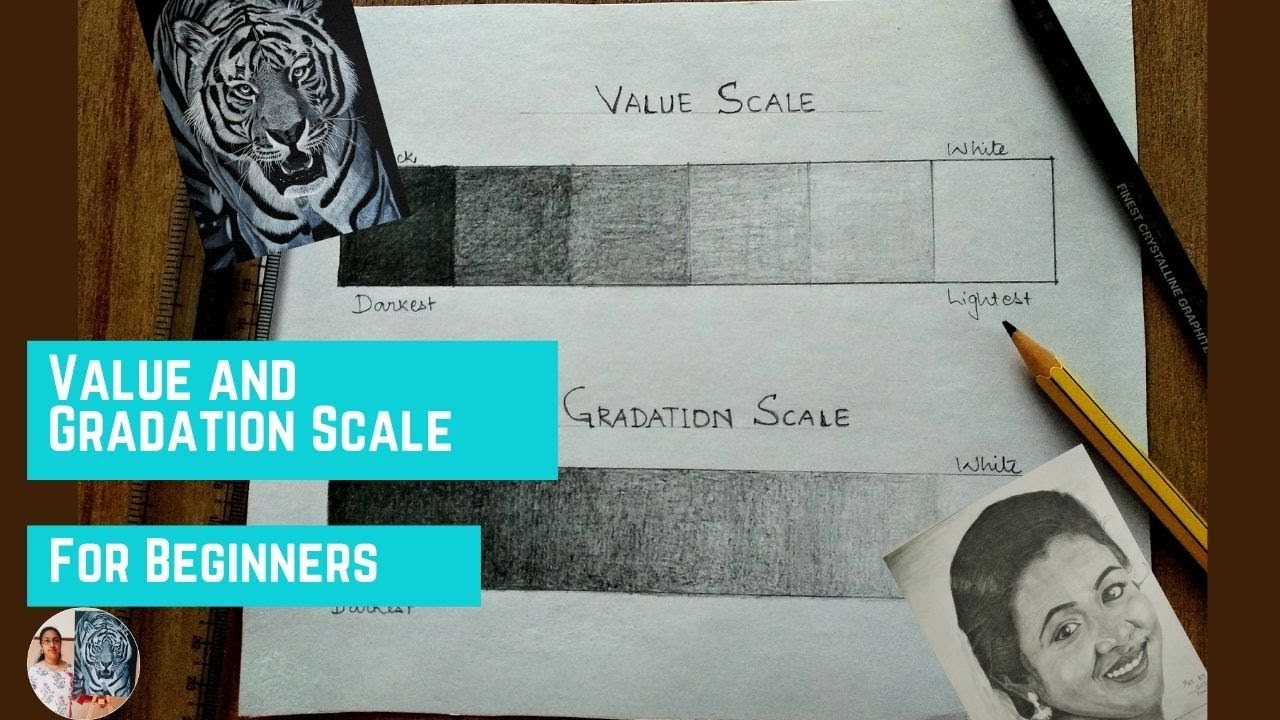 HOW TO create a VALUE and GRADATION scale for BEGINNERS | Understanding VALUE (light and dark)