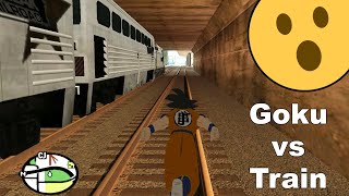 Goku Vs Train Who Is Faster  shorts gta gtasanandreas dragonball dragonballz goku