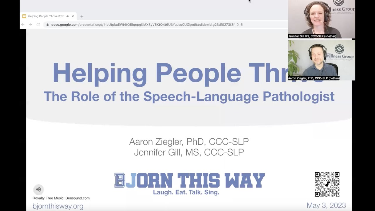Helping People Thrive: The Role of the Speech-Language Pathologist