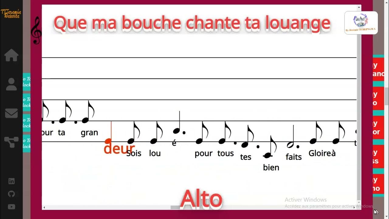 Que Ma Bouche Chante Ta Louange Partition Pdf www.youtube.com