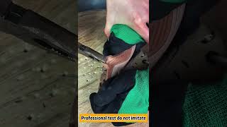 Safety shoe function test...#safetyshoes #safety #shorts #shoes #workshoes #amazing