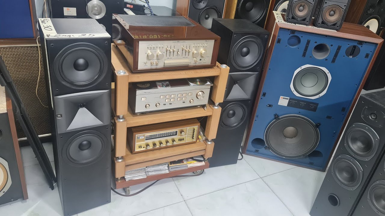 Loa JBL Model HLS 820.USA.2 bass 20.giá 9tr.Ghép Ampli MARANTZ pm 8.hay