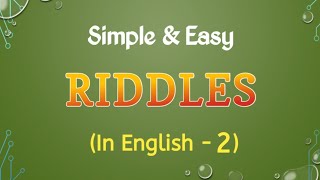 Riddles Simple Riddles With Answers