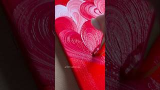 Easy Abstract Red Heart Painting Idea | Relaxing Art for Beginners ❤️🔥