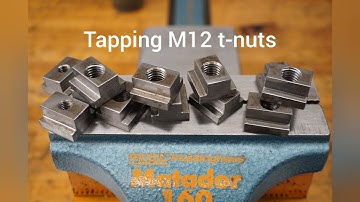 T-nuts tapping - M12 power tapping - DormerPramet BluShark Spiral tap. Electric tapping arm/machine