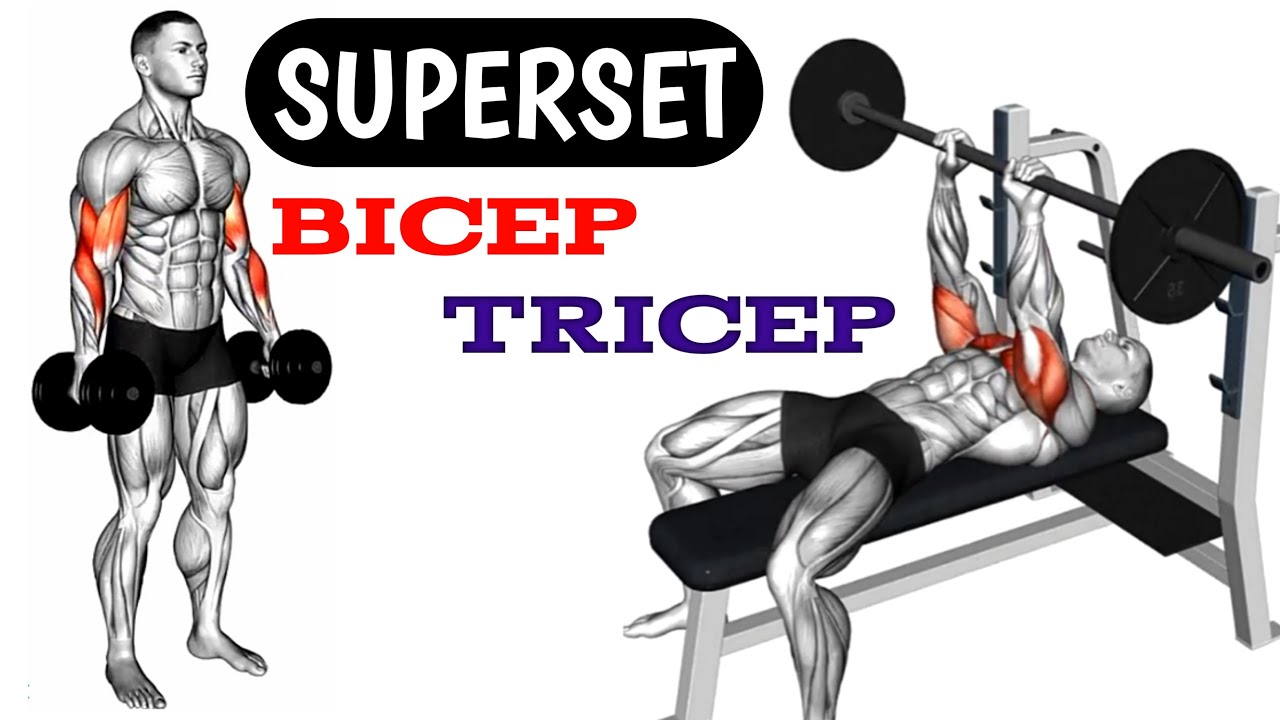 Superset Bicep Tricep Workout, Biceps and Triceps Workout