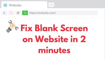 how to fix blank screen on website in 2 minutes | Fix White Screen Error in Two Minutes