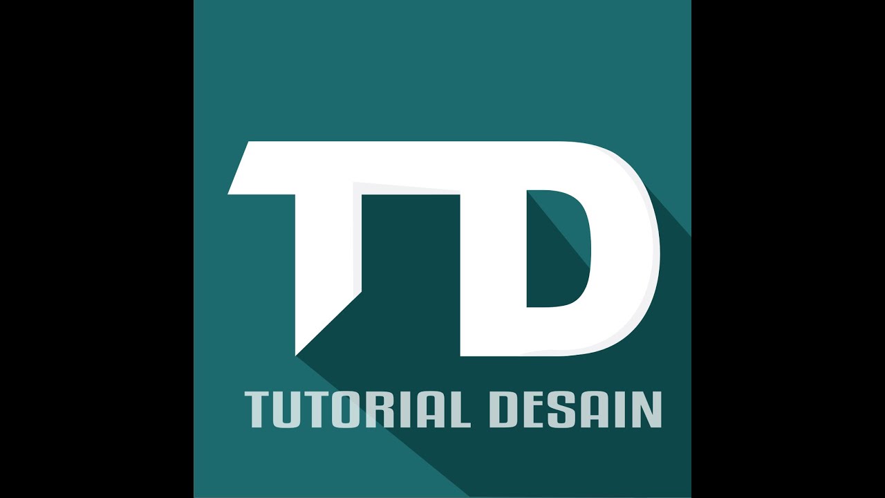 TUTORIAL CORELDRAW membuat logo  dari huruf  TD dengan  