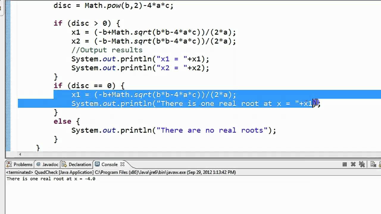 How to write square of a number in java