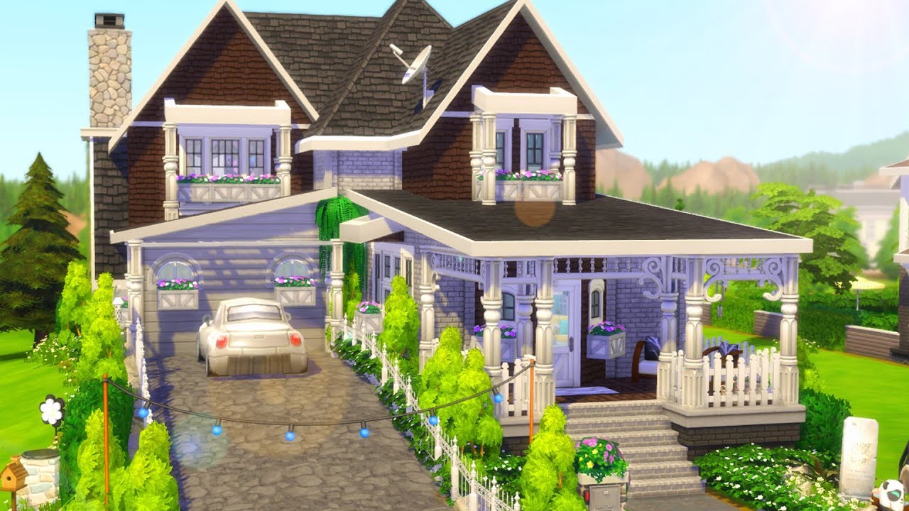 Dreamy Suburban Home🌤️ // The Sims 4 ~ Speed Build - YouTube