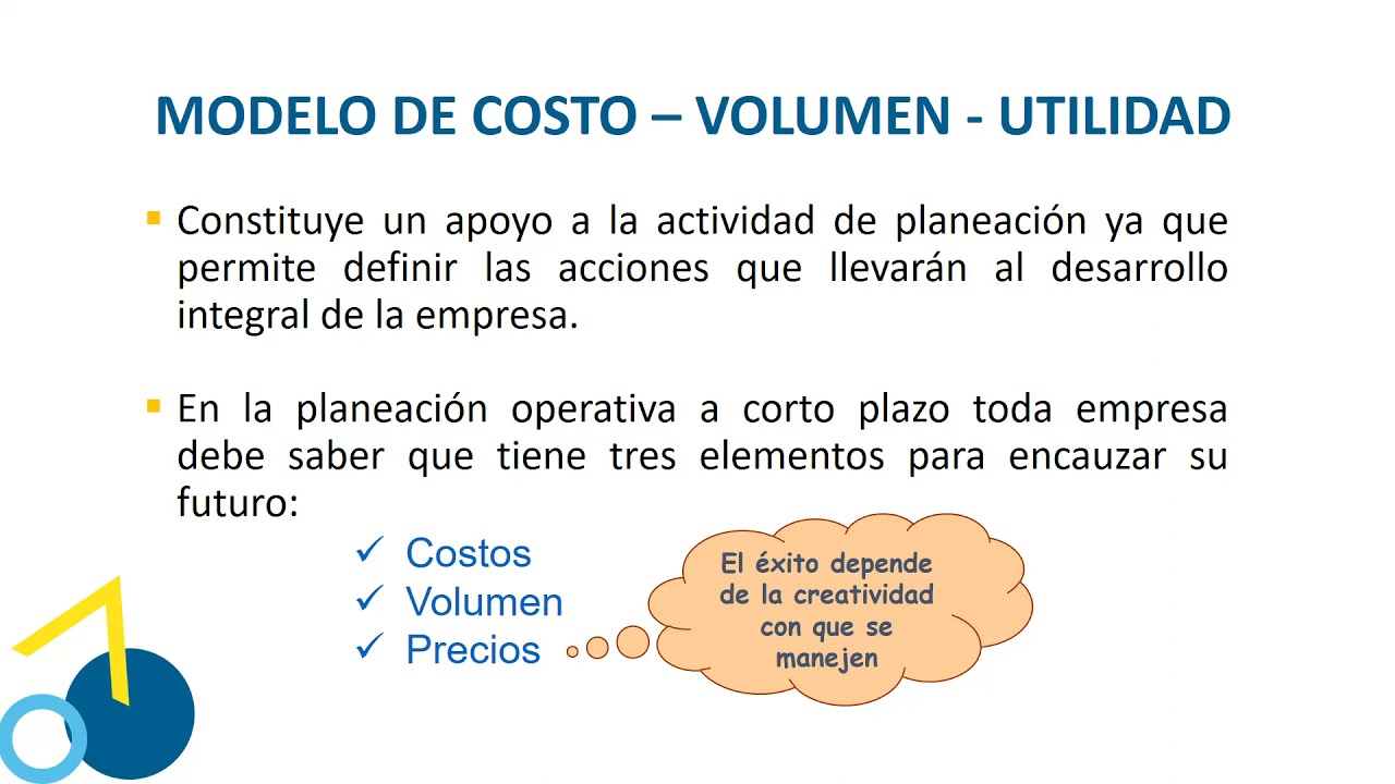 Tema IV El modelo costo-volumen-utilidad - YouTube