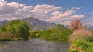 3-Hour Serene Mountain Horizon and River | Relaxing 4K Nature Scenes with Original Nature Sounds screenshot 4