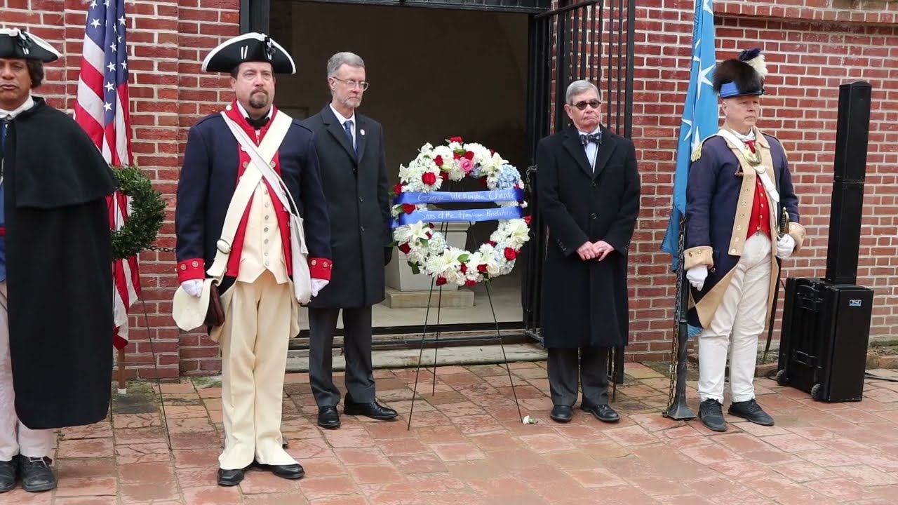 Wreath Laying in Honor of George Washington's Birthday at @mountvernon