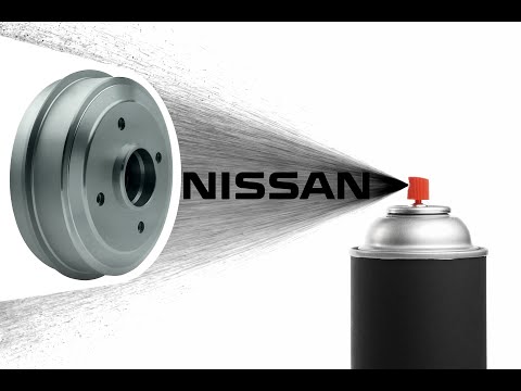 Покраска тормозных барабанов с надписью Nissan