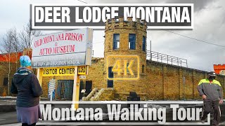 Walk in Deer Lodge Montana - 4K City Walks - Virtual Travel