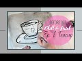 Chill  paint simple easy teacup painting using only black gouache relaxing painting with music