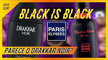 BLACK IS BLACK de Paris Elysees - O DRAKKAR NOIR de Guy Laroche por menos de R$ 60,00