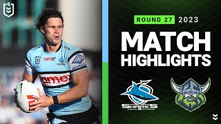 NRL 2023 | Sharks v Raiders | Match Highlights