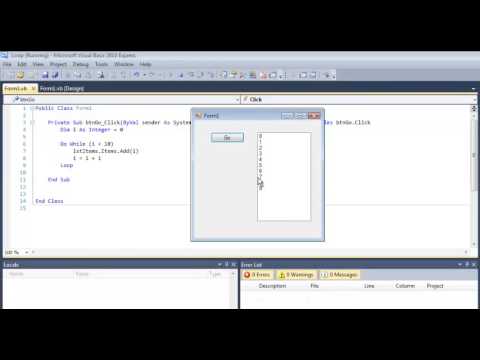 Visual Basic Do While Loop Tutorial Using a List Box - VB.NET Algorithm