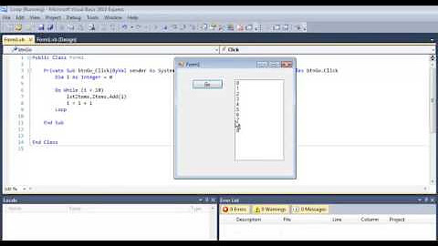 Introduction to Loops (Visual Basic) .Net Tutorial - YouTube