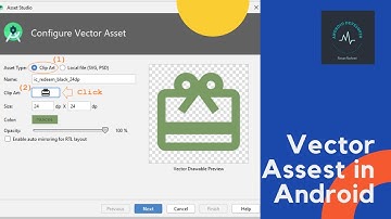 How to add Vector Asset(built-in Icons) in android studio