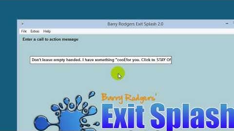 Free Exit Splash Generator Software walkthrough
