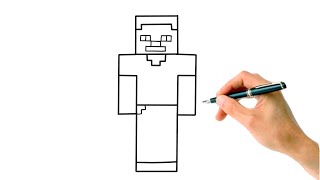 How to draw Steve from Minecraft ✏ Step by step tutorial  | Small Artists