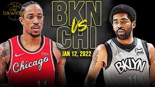Brooklyn Nets vs Chicago Bulls Full Game Highlights | Jan 12, 2022 | FreeDawkins