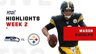 Mason Rudolph Throws 2 TDs in NFL Debut! | 2019 Highlights