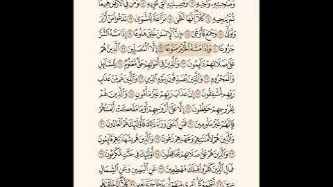 حفظ سورة المعارج من آية 19 إلى 25