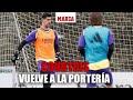 Courtois vuelve a la portería en el entrenamiento del Real Madrid I MARCA