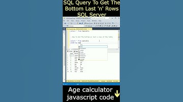 Get Last N Rows From The Table Microsoft SQL Server