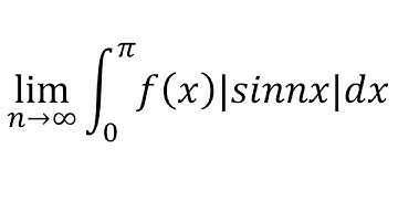 How to deal with absolute values in integrals | limit of integral from 0 to pi  f(x)|sinnx|dx