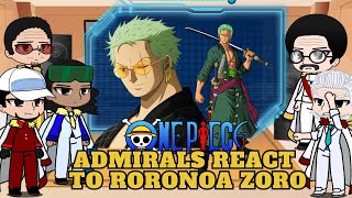 PAST ADMIRALS REACT TO RORONOA ZORO 👊| ZORO'S FATHER CAME FROM WANO?? 😮😫 #onepiece #fypシ #subscribe