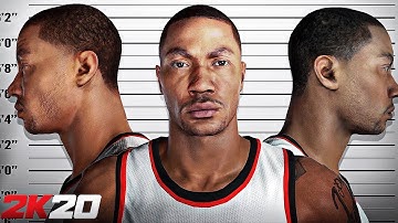 DERRICK ROSE FACE CREATION - NBA 2K20! HOW TO LOOK EXACTLY LIKE MVP D-ROSE!!