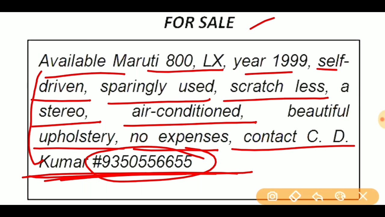 Classified Advertisement Writing YouTube